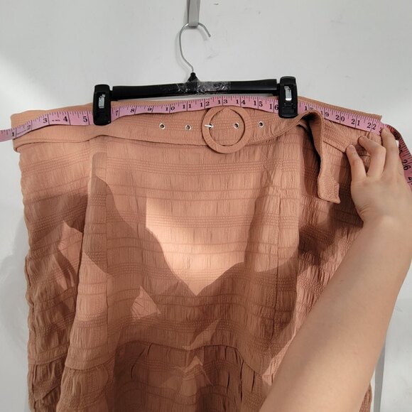 Forever 21+ Plus Tan Cream Belted Pull On Skirt Size 4X - Picture 8 of 11